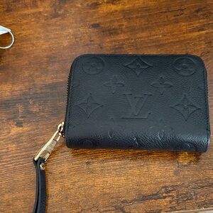 Louis Vuitton Black Monogram Zip Wallet